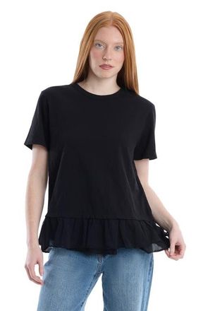 Wilt Short Sleeve Mixed Media Tee in Black at Nordstrom, Size X-Small