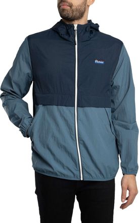 Penfield Mens Logo Rain Jacket, Navy Blue, XXL