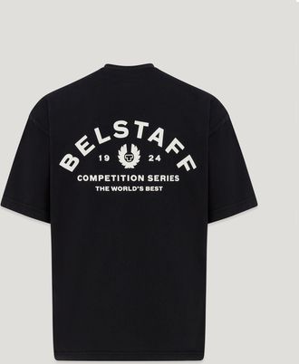 Belstaff Competition T-shirt Mens Cotton Jersey Black Size XL