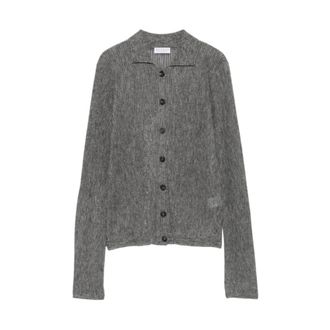 Brunello Cucinelli Ribbed Knit Cardigan - Dames - Truien - Grijs - Maat: L