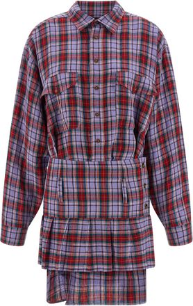 Vivienne Westwood Multicolor Linen Short Womens Dress