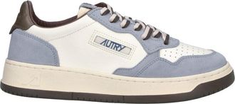 Autry White Medalist Blue Accent Leather Sneakers