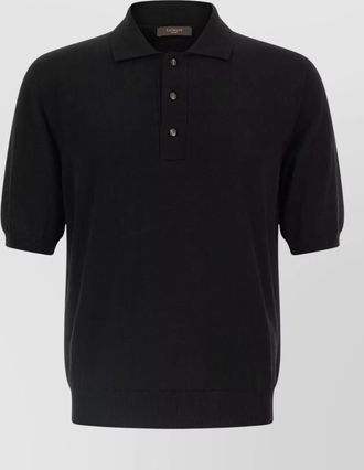 Zanone cotton knit polo shirt
