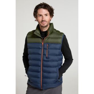 Mountain Warehouse Heren Link Gewatteerd Gilet (Kaki Groen)