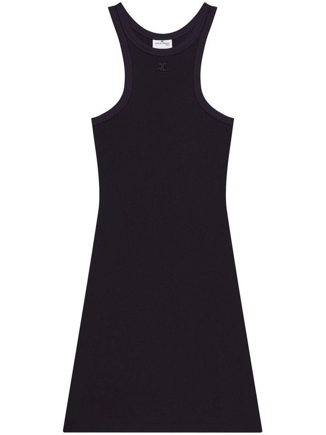 オールインワン・サロペット Courreges Black Cotton Contrast Scuba Mini Dress Courrèges Black Cotton Contrast Scuba Mini Dress | ShopSimon