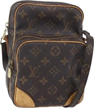 Louis Vuitton Pre-owned Cross Body Bags, female, Brown, Size: ONE SIZE Pre-owned Vintage Canvas Crossbody Bag