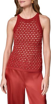 DKNY Hotfix Cotton Blend Sweater Vest in Sunbaked at Nordstrom, Size X-Small
