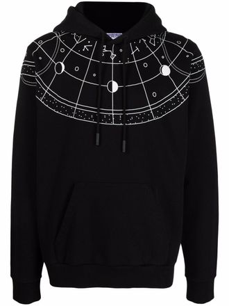 Marcelo Burlon Felpa con cappuccio Astral - Nero
