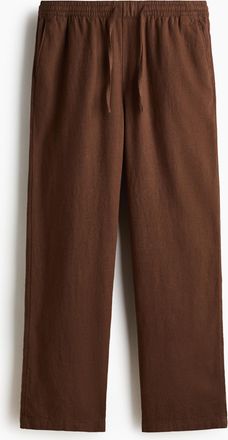 H&M Hose aus Leinenmix in Relaxed Fit - Beige