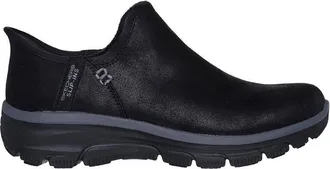 Skechers Womens Easy Going Modern Hour Slip-in Scooped Collar Boot With Air-cooled Mf Black Microleather - Size UK 4