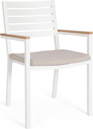 BIZZOTTO Stapelbarer Outdoor Stuhl Henna mit Armlehnen - Weiss