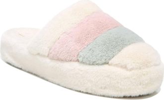 Vionic Womens Cosmina Shearling Mule Slippers In Cream Multi
