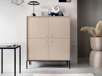Vente-Unique Credenza alta 4 ante Beige - BOGDAN