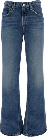 A Gold E Bootcut Jeans, female, Blue, W28, Mid Rise Kick Boot