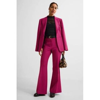 Ruby+Ed flared high waist broek wijnrood