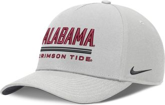 Nike Alabama Sideline Practice Rise Nike Mens Dri-FIT College Adjustable Hat in Grey | NC060BBABN-RKB