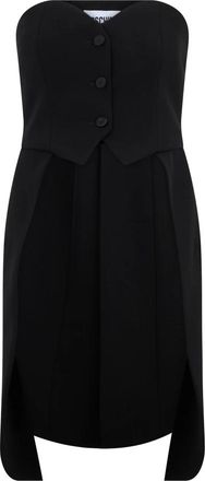 Moschino Mouwloze top met hartvormige halslijn - Dames - Tops zonder mouwen - Zwart - XL - Wol - Tops