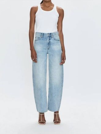 Pistola Denim High Rise Barrel Jean In Blue