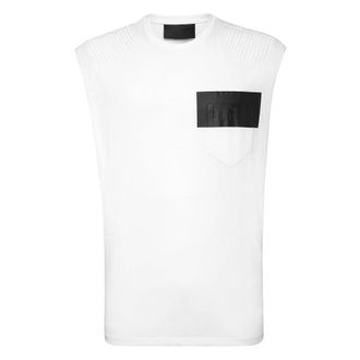 Philipp Plein Heren, Tops, Wit, Maat: 4XL Katoen