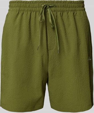Les Deux Regular Fit Badehose mit Strukturmuster Modell Stan in Gruen, Gr&ouml;&szlig;e 33