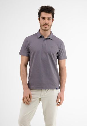 Lerros Poloshirt LERROS Waffelpiqu&eacute;-Poloshirt, Herren, Gr. S, grau (basalt grau), 100% Baumwolle, Shirts Poloshirt