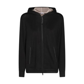 Brunello Cucinelli Dames, Sweatshirts & Hoodies, Zwart, Maat: M Katoen