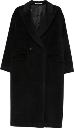 Tagliatore Linden Double-Breasted Coat - Dames - Mantel - Zwart - M - Wol - Jassen