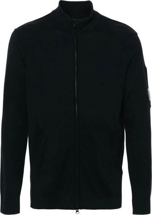 C.P. Company Katoenen Cardigan - Heren - Vesten met rits - Blauw - M - Katoen - Hoodies & sweatvesten