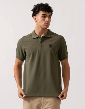 Belstaff Mens Belstaff Short Sleeved Mens Polo - True Olive - Tan - Size: 40