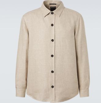 Ermenegildo Zegna Cashmere, linen, and silk overshirt