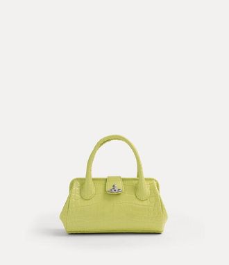 Vivienne Westwood Pamela Small Bag Emboss Croc Leather Lime-green