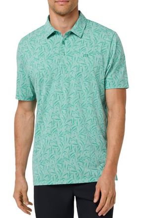 Travis Mathew Sands Performance Jersey Polo in Heather Bright Aqua at Nordstrom, Size Xx-Large