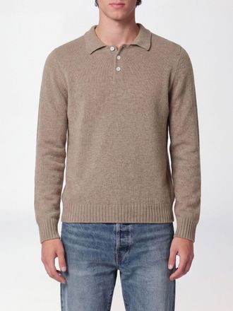 Drumohr Polo in puro cashmere a maniche lunghe con chiusura a tre bottoni
