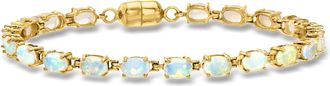 Ross-Simons Ethiopian Opal Tennis Bracelet in 18kt Gold Over Sterling