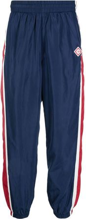 Casablanca side-stripe track pants - men - Polyester/Polyester - S - Blue