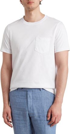 Brooks Brothers Cotton Jersey Knit Pocket T-Shirt in White at Nordstrom Rack, Size Xx-Large