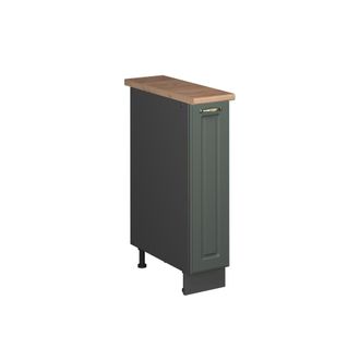 Vicco Mueble De Botica Fame-line, Verde Dorado Casa De Campo/antracita, 20 Cm, Et Roble, Vicco