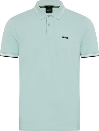 Boss Green by Hugo Boss Poloshirt BOSS GREEN Paul, Herren, Gr. XXL, turquoise, aqua448, Jersey, Obermaterial: 92% Baumwolle, 8% Elasthan, slim fit, hoch geschlossener Ausschn