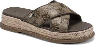 DKNY Berris Cross Band Slide Sandal in Chino at Nordstrom, Size 5.5