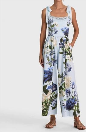 Alice & Olivia Rosalee Wide Leg Jumpsuit In Fly Away