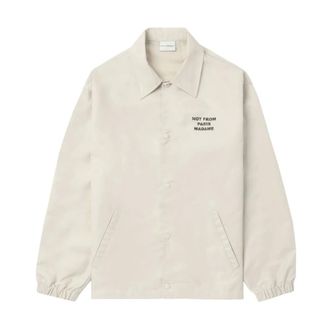 Dr&ocirc;le de Monsieur Heren, Jassen, Beige, Maat: XL Leer