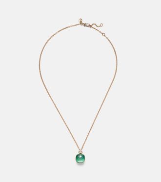 POMELLATO Collana Nudo Classic in oro rosa e bianco 18kt con pietre preziose