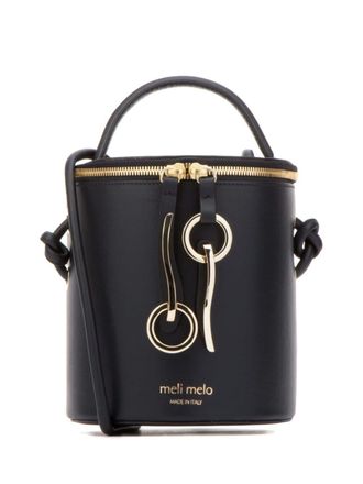 Meli Melo Borsa a secchiello con logo - Nero
