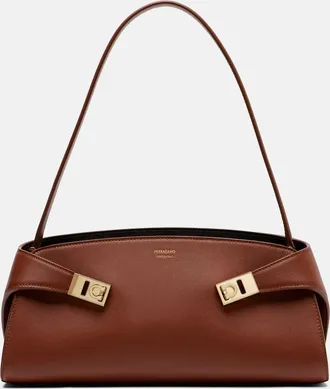 Ferragamo Hug East-West Small leather shoulder bag