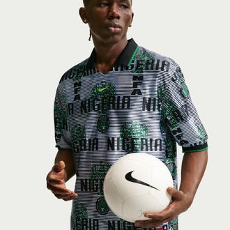 Nike Nigeria Energy Nike Mens Dri-FIT Short-Sleeve Soccer Top in White | IH1278-100