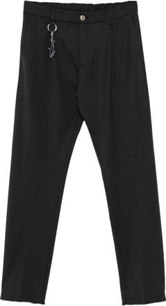 Paul & Shark Stijlvolle geweven chino-broek met trekkoord - Heren - Slim Fit Broeken - Zwart - L - Broeken