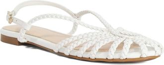 Dune London Hoopla Faux Leather Flat in White at Nordstrom Rack, Size 11Us / 41Eu
