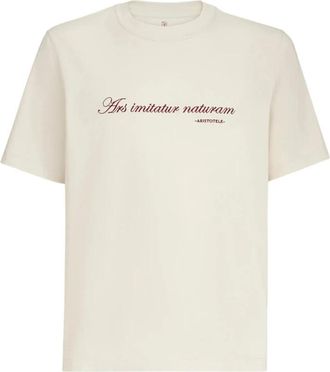Brunello Cucinelli T-shirt met ronde hals - Heren - T-shirts - Beige - L - Tops