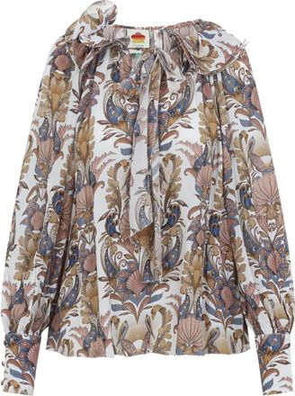 Farm Rio Sea Garden Shirt - Dames - Blouses - Veelkleurig - XS - Overhemden