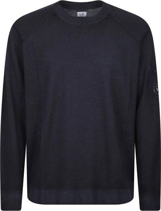 C.P. Company Maglione girocollo Lens - - Knitwear - Uomo - Blu - L